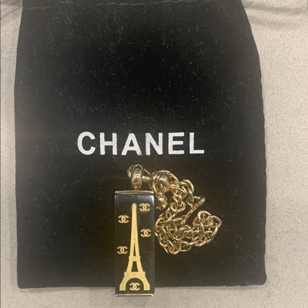 Chanel Ginza 2004 Black and Gold Pendant Bag Charm